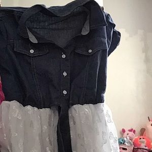 Black and white dress with butterflies